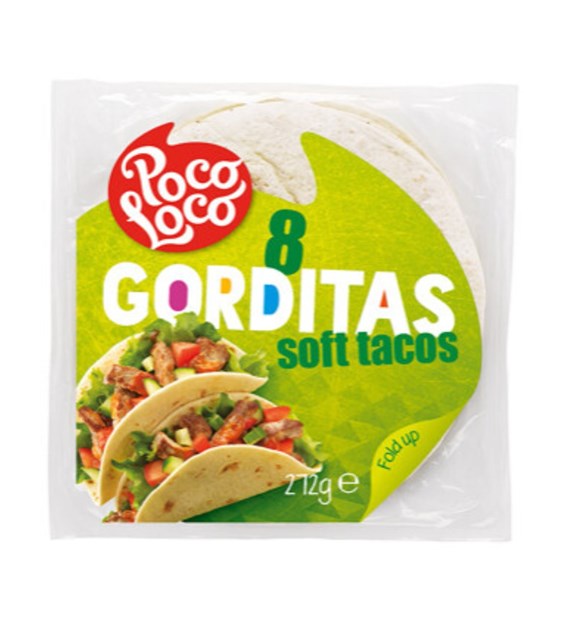 Poco Loco Gorditas Soft Tacos 15 cm 8 sztuk 272 g