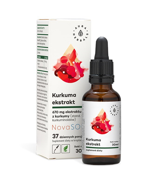 Aura Herbals Kurkuma ekstrakt Nova Sol 30 ml w kroplach