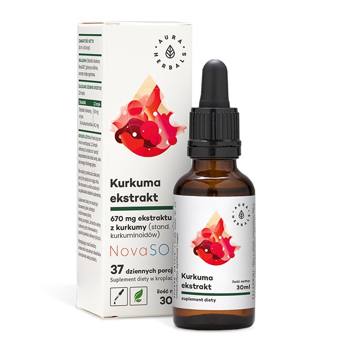 Aura Herbals Kurkuma ekstrakt Nova Sol 30 ml w kroplach