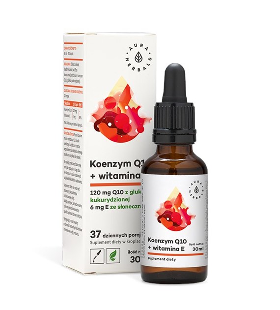 Aura Herbals Koenzym Q10 + Witamina E 30 ml w kroplach