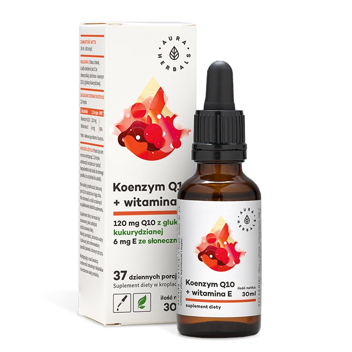 Aura Herbals Koenzym Q10 + Witamina E 30 ml w kroplach