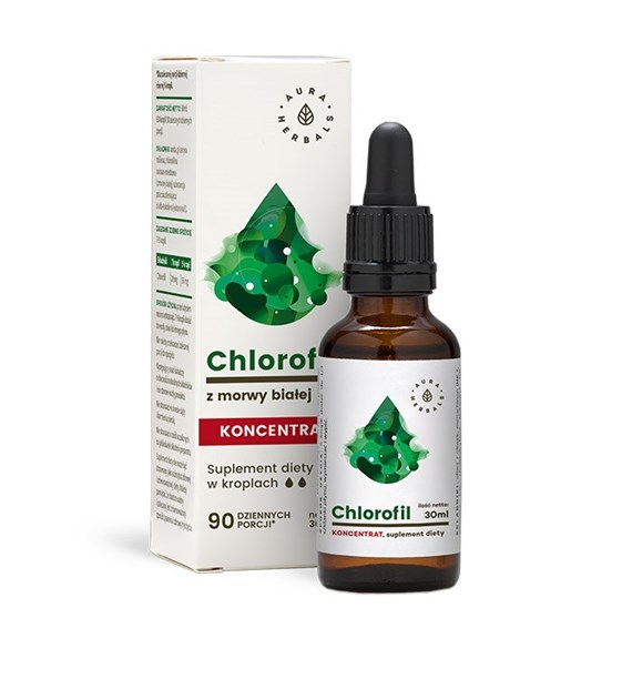 Aura Herbals Chlorofil z morwy białej 30 ml w kroplach
