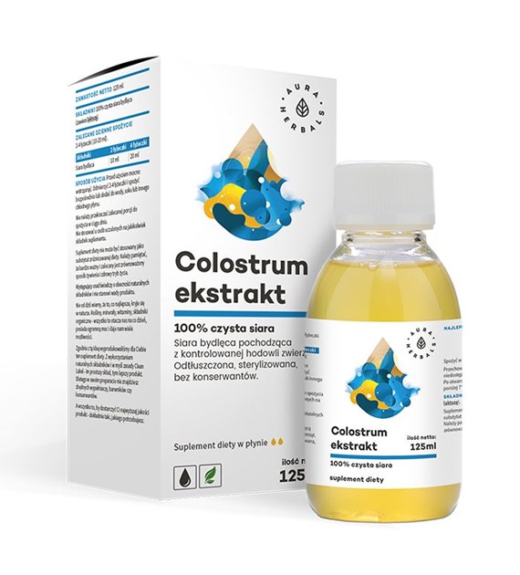 Aura Herbals Colostrum Ekstrakt - 100% czysta siara bydlęca 125 ml