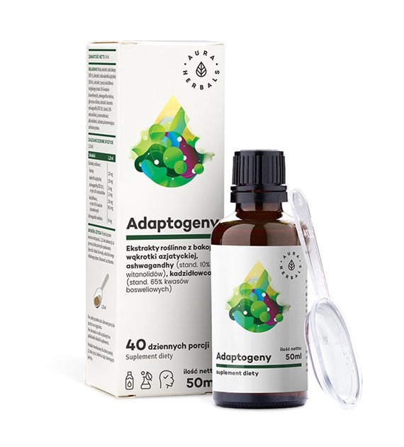 Aura Herbals Adaptogeny - 100% naturalne ekstrakty roślinne 50 ml