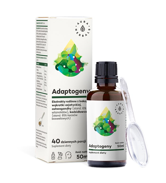 Aura Herbals Adaptogeny - 100% naturalne ekstrakty roślinne 50 ml