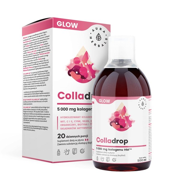 Aura Herbals Colladrop Glow kolagen morski 5000 mg 500 ml