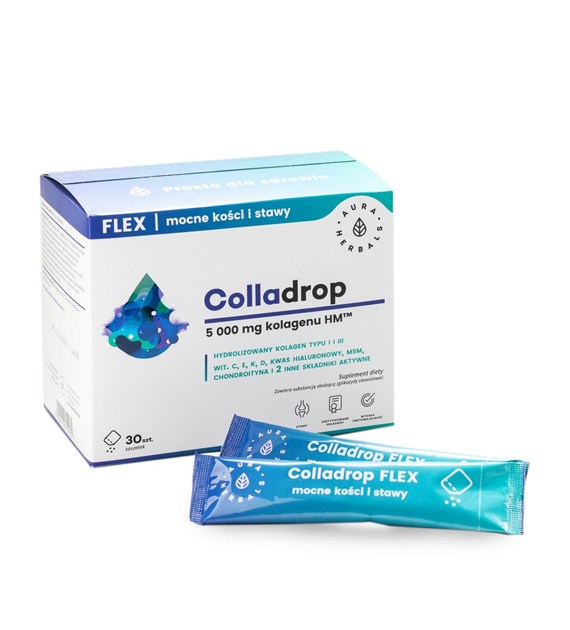 Aura Herbals Colladrop Flex Kolagen morski 5000 mg 30 saszetek