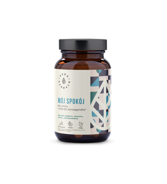 Aura Herbals Mój Spokój, bez stresu + Ashwagandha KSM-66 60 kapsułek