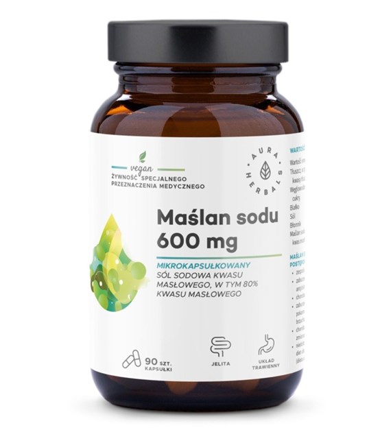 Aura Herbals Maślan sodu 600mg 90 kapsułek