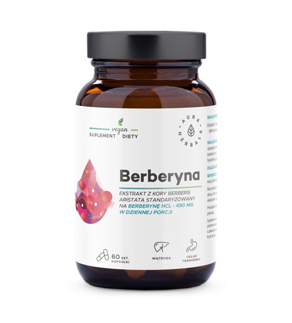 Aura Herbals Berberyna 490 mg 60 kapsułek