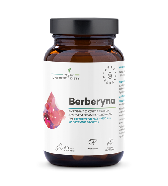 Aura Herbals Berberyna 490 mg 60 kapsułek