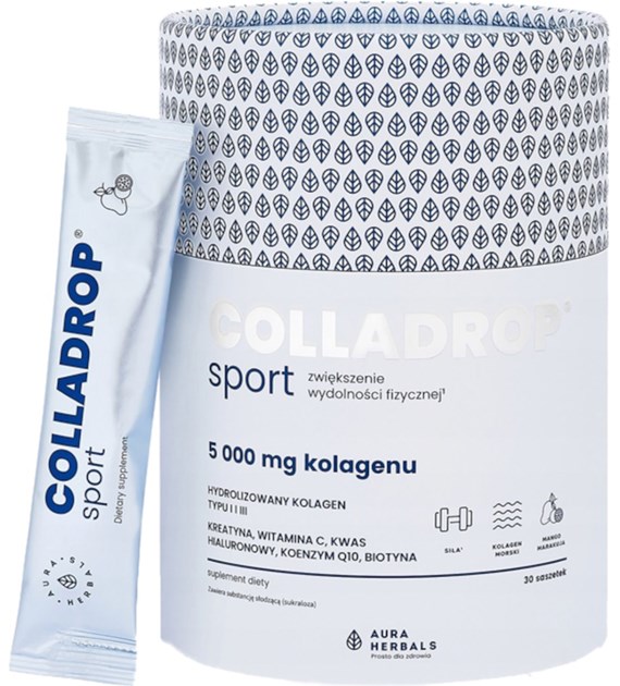 Aura Herbals Colladrop Sport kolagen morski 5000 mg saszetki 30 sztuk
