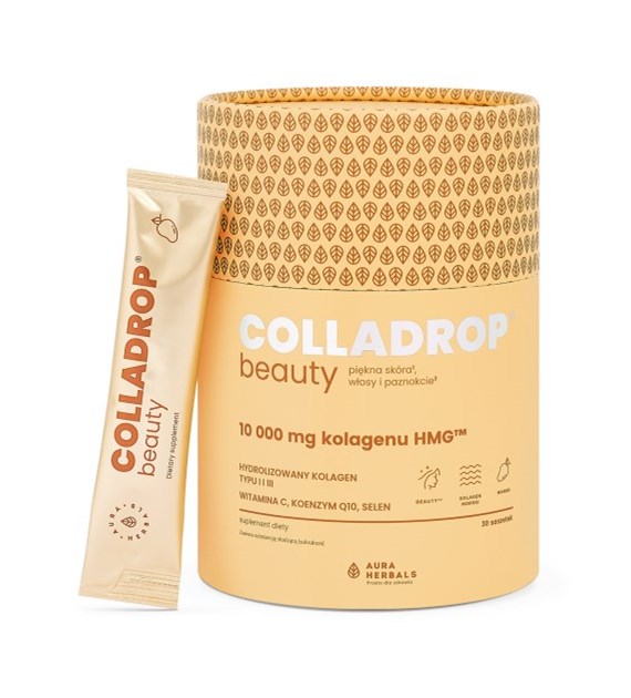 Aura Herbals Colladrop Beauty kolagen HMG 10000 mg Mango saszetki 30 sztuk