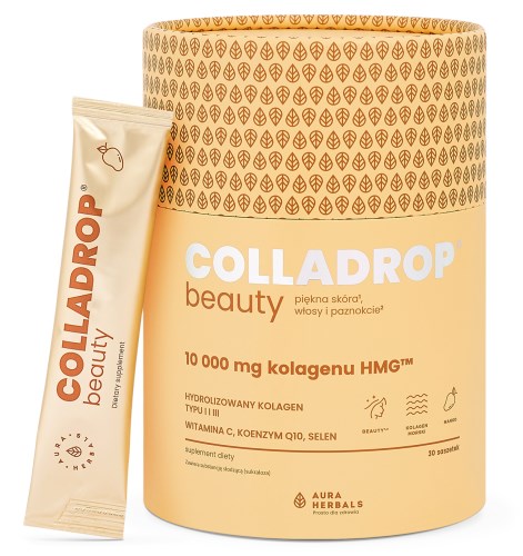 Aura Herbals Colladrop Beauty kolagen HMG 10000 mg Mango saszetki 30 sztuk