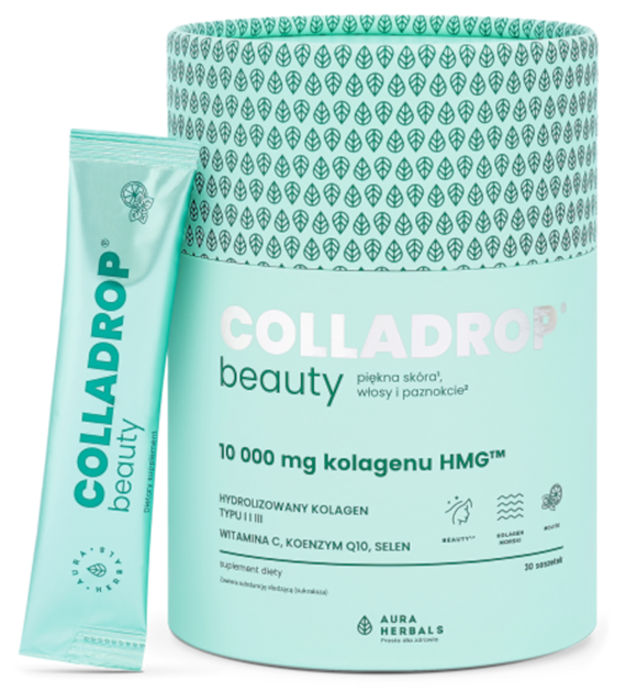 Aura Herbals Colladrop Beauty kolagen HMG 10000 mg Mojito saszetki 30 sztuk
