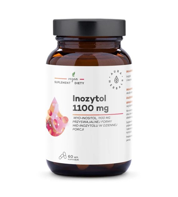 Aura Herbals Inozytol 1100 mg  Myo-Inositol 60 kapsułek