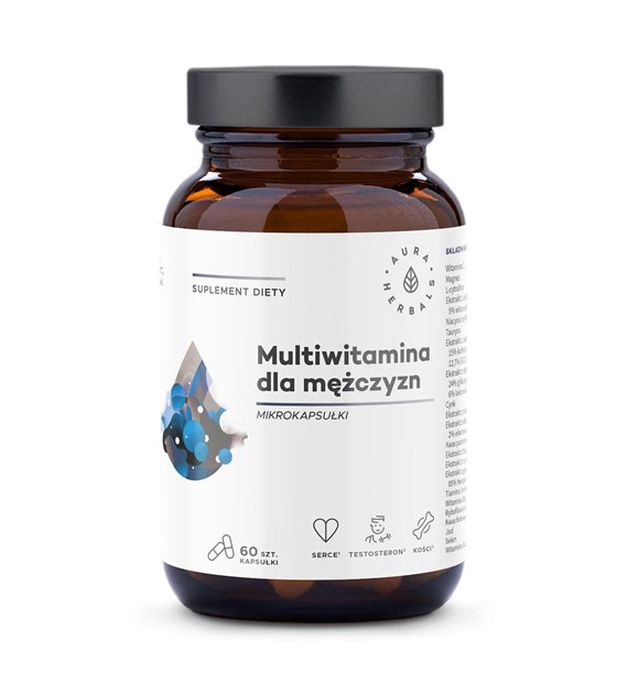 Aura Herbals Multiwitamina dla mężczyzn mikrokapsułki 60 kapsułek
