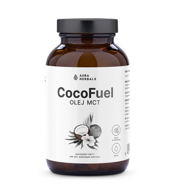 Aura Herbals Coco Fuel Olej MCT 2000 mg 100 kapsułek softgel