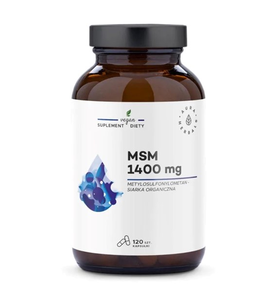 Aura Herbals MSM 1400 mg siarka organiczna 120 kapsułek
