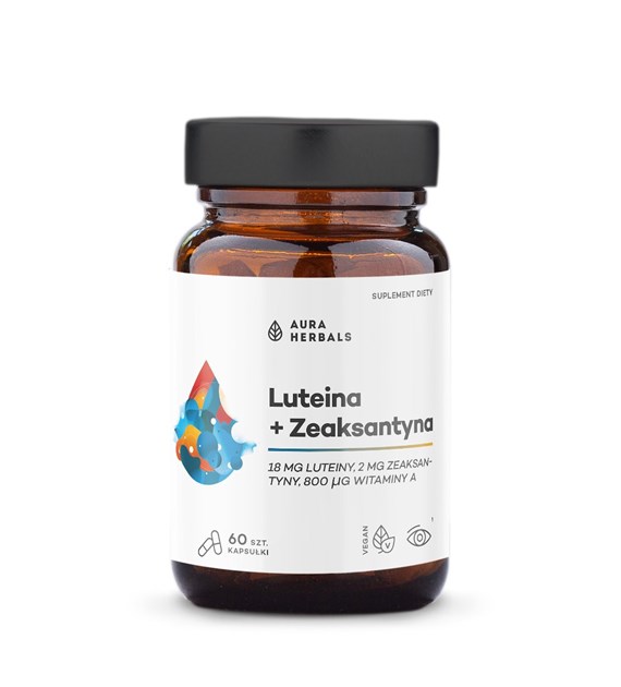 Aura Herbals Luteina + Zeaksantyna + Witamina A 60 kapsułek