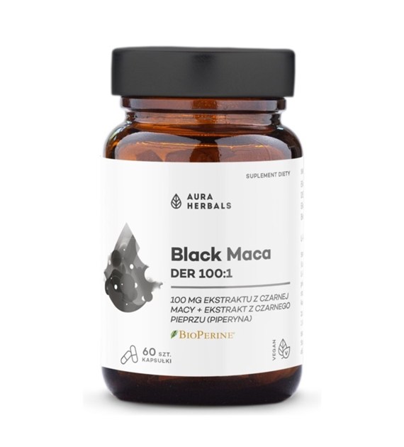 Aura Herbals Black Maca DER 100:1 60 kapsułek