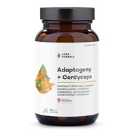 Aura Herbals Adaptogeny ekstrakty roślinne + Cordyceps 60 kapsułek