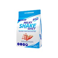 6PAK Milky Shake Whey 700g białko WPC o smaku bitej śmietany z truskawkami