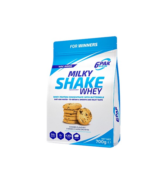 6PAK Milky Shake Whey 700g białko WPC o smaku ciasteczkowym