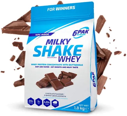 6PAK Milky Shake Whey 700g białko WPC o smaku czekoladowym
