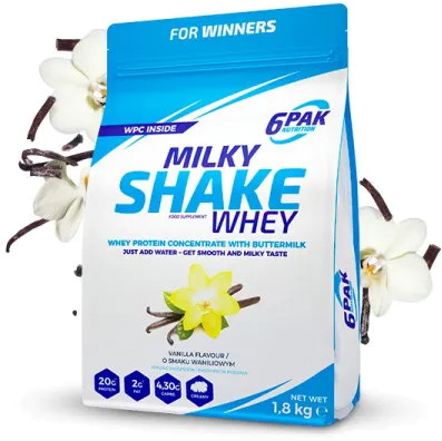 6PAK Milky Shake Whey 700g białko WPC o smaku waniliowym
