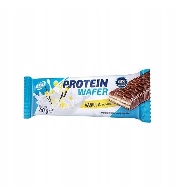 6PAK Proteinowy Wafel 40g o smaku waniliowym