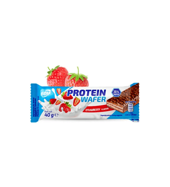 6PAK Proteinowy Wafel 40g o smaku truskawkowym