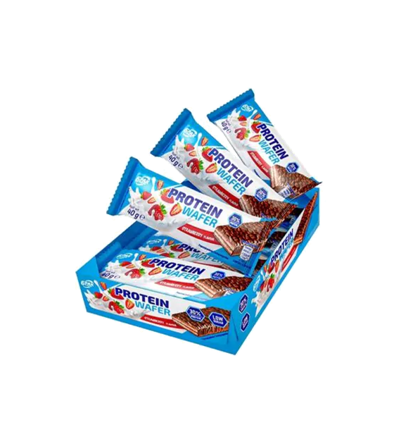 6PAK Proteinowe Wafle 12 x 40g o smaku truskawkowym