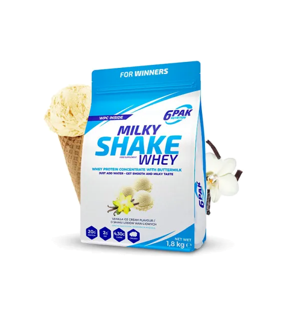 6PAK Milky Shake Whey 700g białko WPC o smaku lodów waniliowych