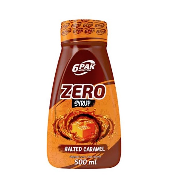 6PAK Syrop Zero 500 ml o smaku słonego karmelu