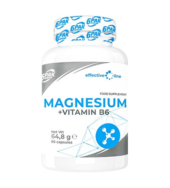 6PAK EL Magnesium + B6 90 kapsułek