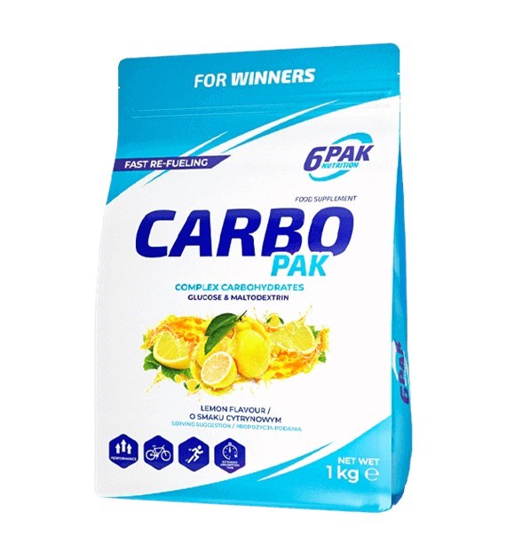 6PAK Carbo PAK 1kg o smaku cytrynowym