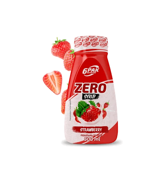 6PAK Syrop Zero 500 ml o smaku truskawkowym