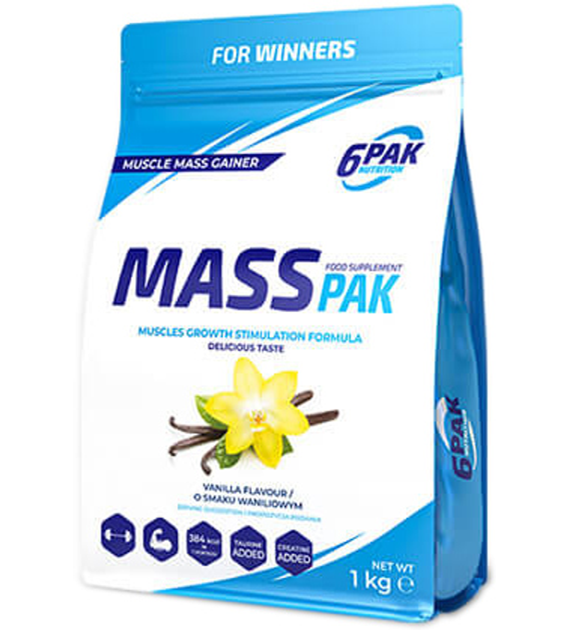 6PAK Mass PAK 1 kg o smaku waniliowym