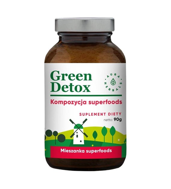 Aura Herbals Green Detox kompozycja superfoods 90g w proszku