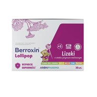 Aronpharma Berroxin® Lollipop 30 lizaków bez cukru smak jeżynowo-malinowy