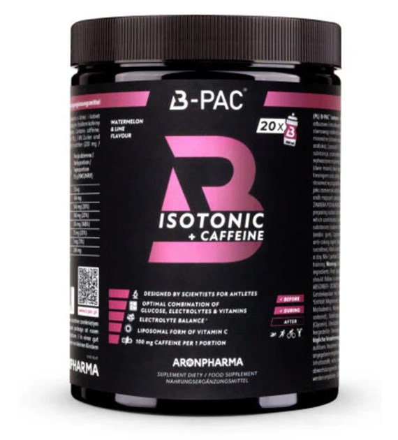 Aronpharma B-PAC ® Isotonic + Caffeine 500 g o smaku arbuz-limonka