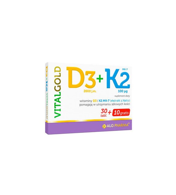 Alg Pharma D3+K2 VitalGold 40 tabletek