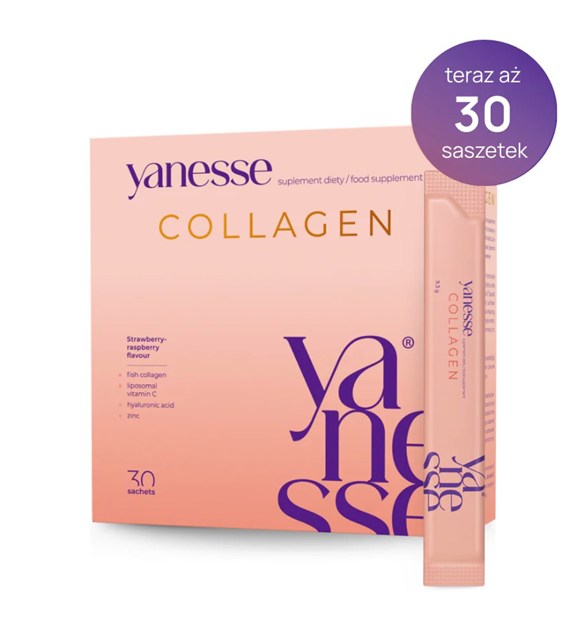 AronPharma Yanesse® Collagen 30 saszetek o smaku truskawkowo-malinowym