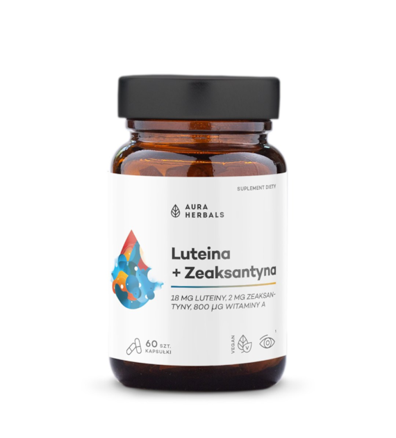 Aura Herbals Luteina + Zeaksantyna + Witamina A 60 kapsułek