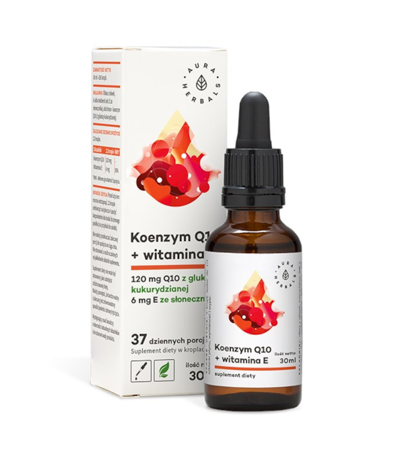 Aura Herbals Koenzym Q10 + Witamina E 30 ml w kroplach