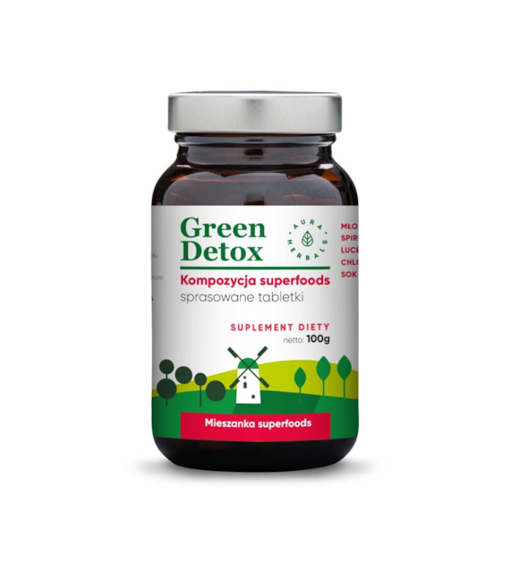 Aura Herbals Green Detox kompozycja superfoods 75 tabletek