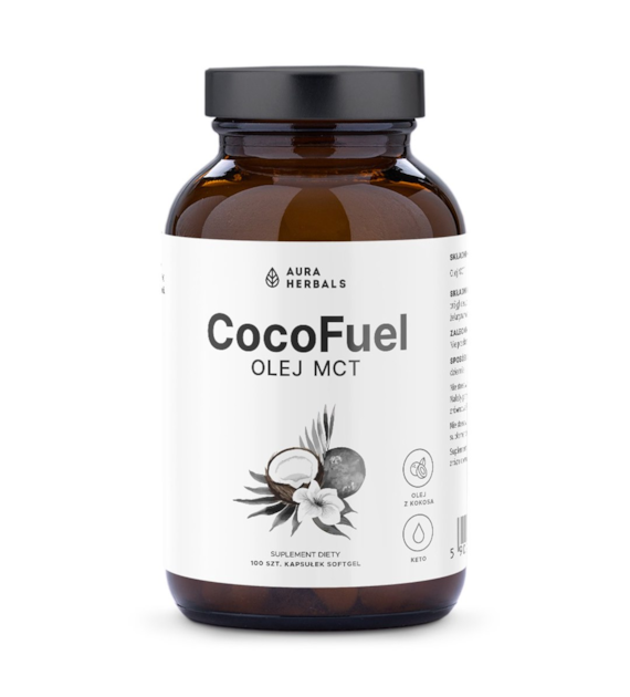 Aura Herbals Coco Fuel Olej MCT 2000 mg 100 kapsułek softgel