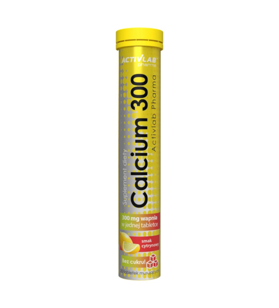 ActivLab Pharma Calcium 300 20 tabletek musujących o smaku cytrynowym