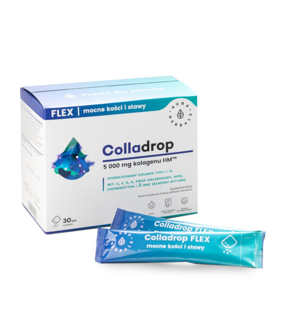 Aura Herbals Colladrop Flex Kolagen morski 5000 mg 30 saszetek